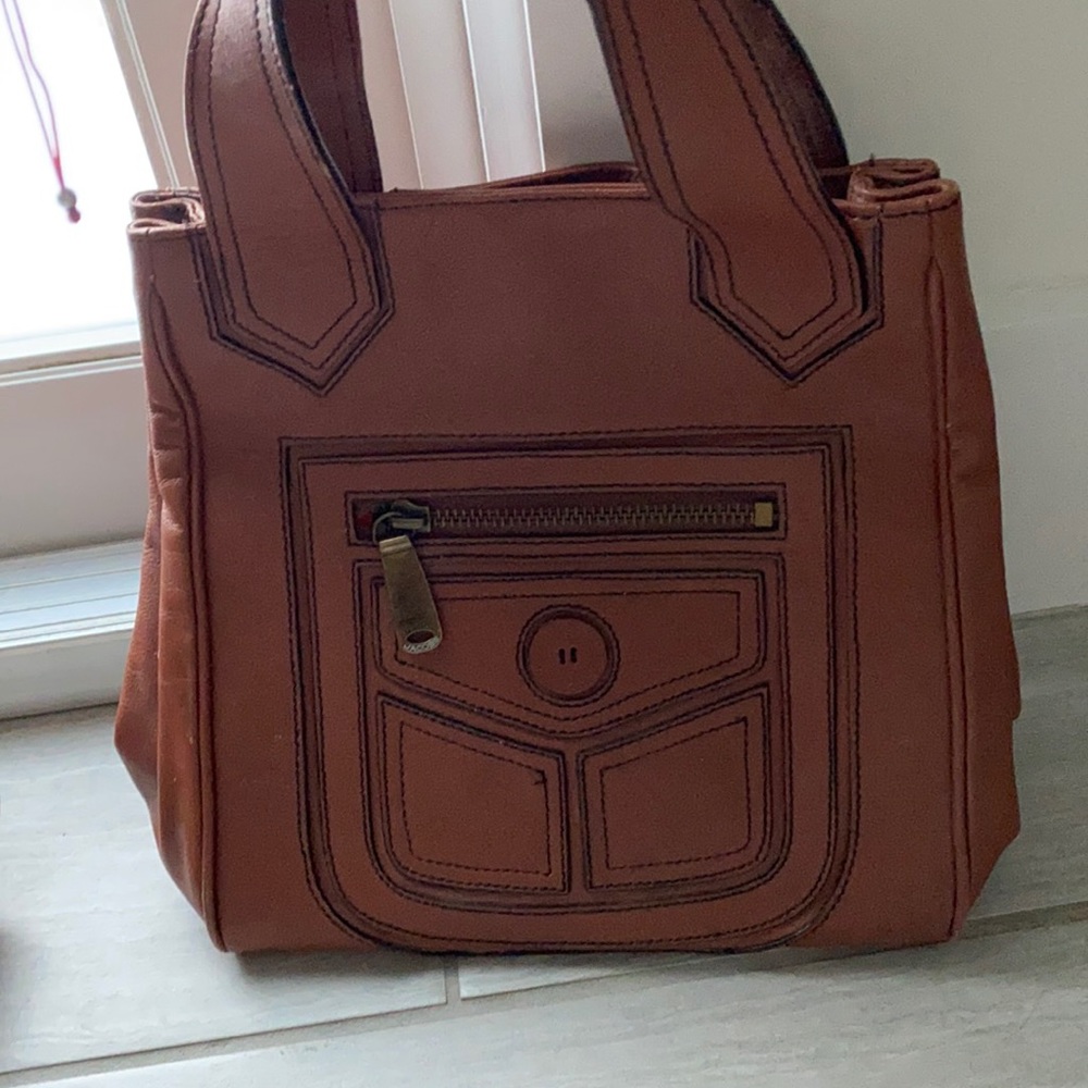 Tan color handbag